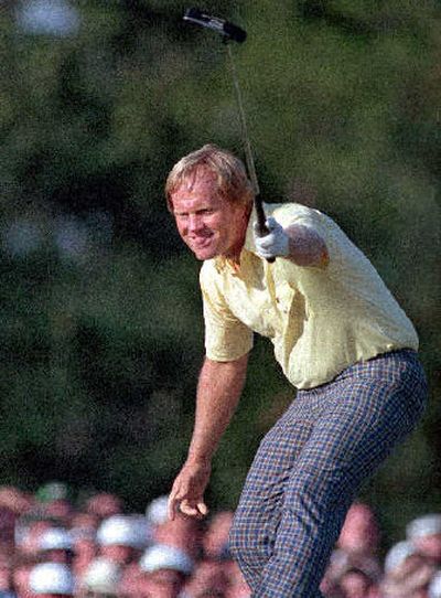 
Jack Nicklaus won the 1986 Masters with this birdie putt on hole 17.
 (Associated Press / The Spokesman-Review)