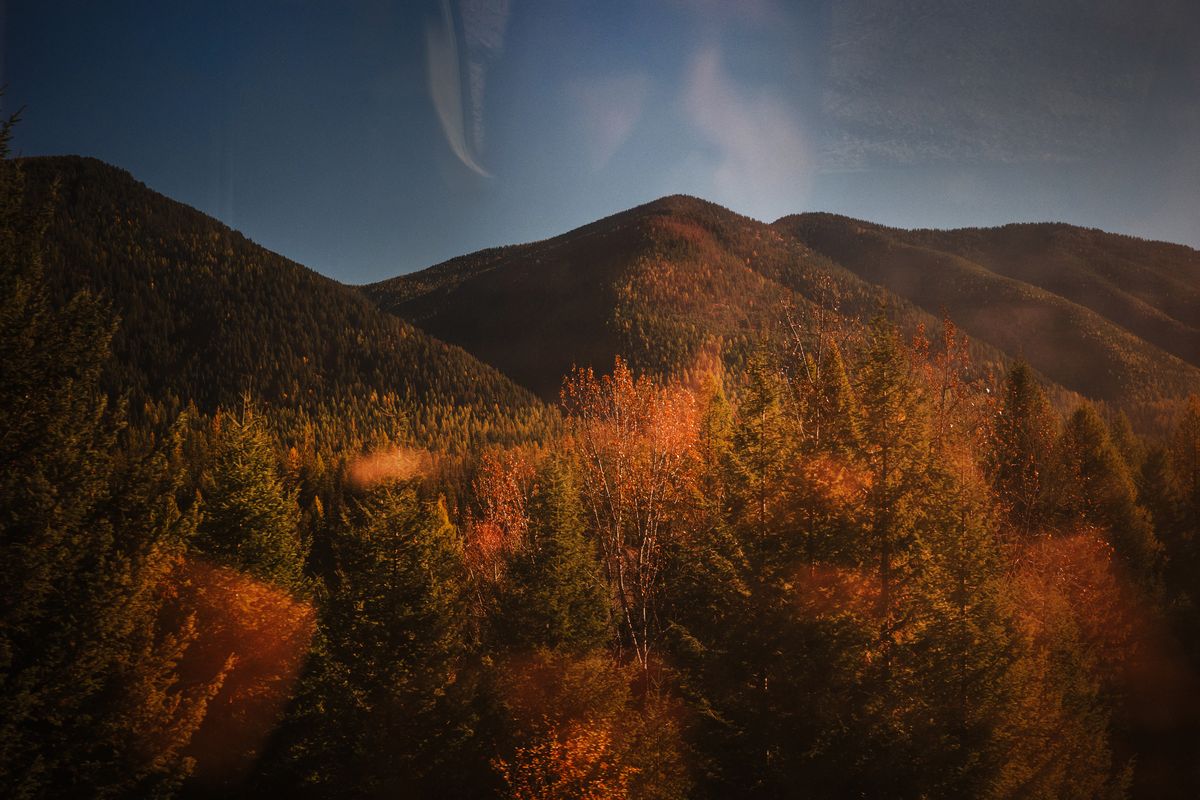 A self portrait of Raj Saint Paul from the Empire Builder Amtrak train from Spokane To Minneapolis in 2023. (Courtesy of Raj Saint Paul )