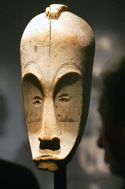 
A 19th century West African Fang mask from Gabon  sold for more than $7.5 million at auction in Paris on Saturday.
 (File Associated Press / The Spokesman-Review)