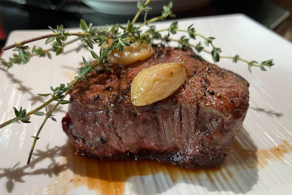 A perfectly fine (and perfectly boring) filet mignon from Liberty Prime in Jersey City.   (Jeremy Schneider | NJ Advance Media for NJ.com))