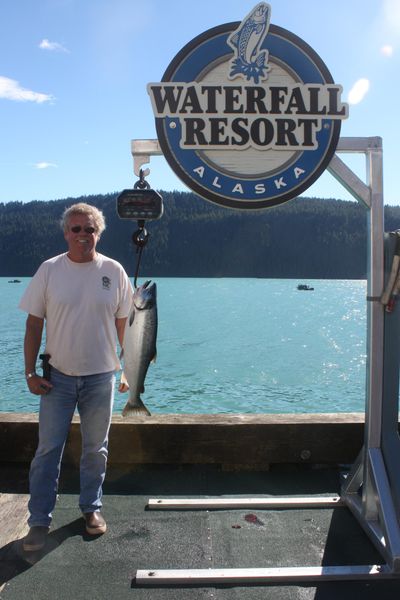 Rod Fogle poses with his 12.4-pound coho salmon. (Rod Fogle / Courtesy)