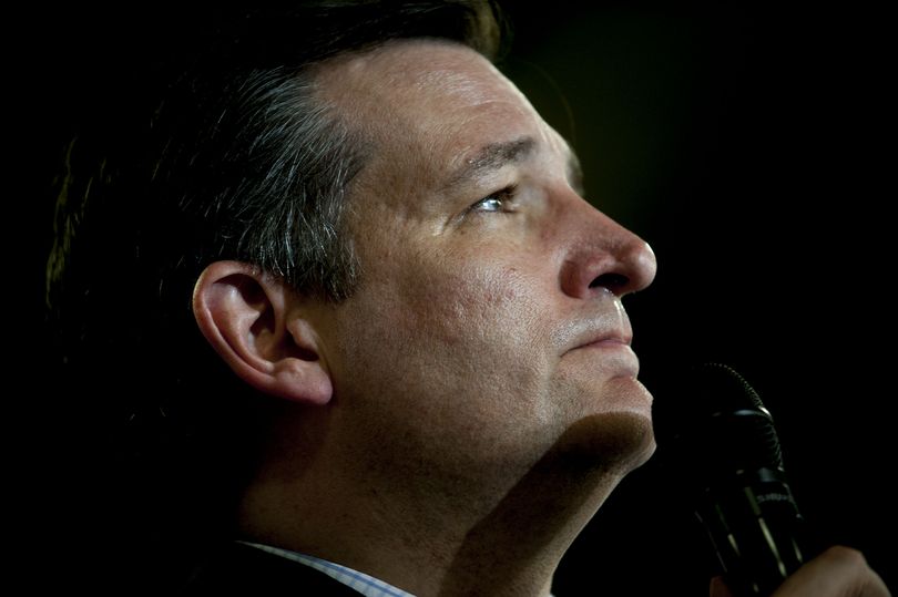 Texas senator Ted Cruz addressed a crowd of thousands at the Kootenai County Fairgrounds in Coeur d'Alene on Saturday, March 5, 2016. (Kathy Plonka)