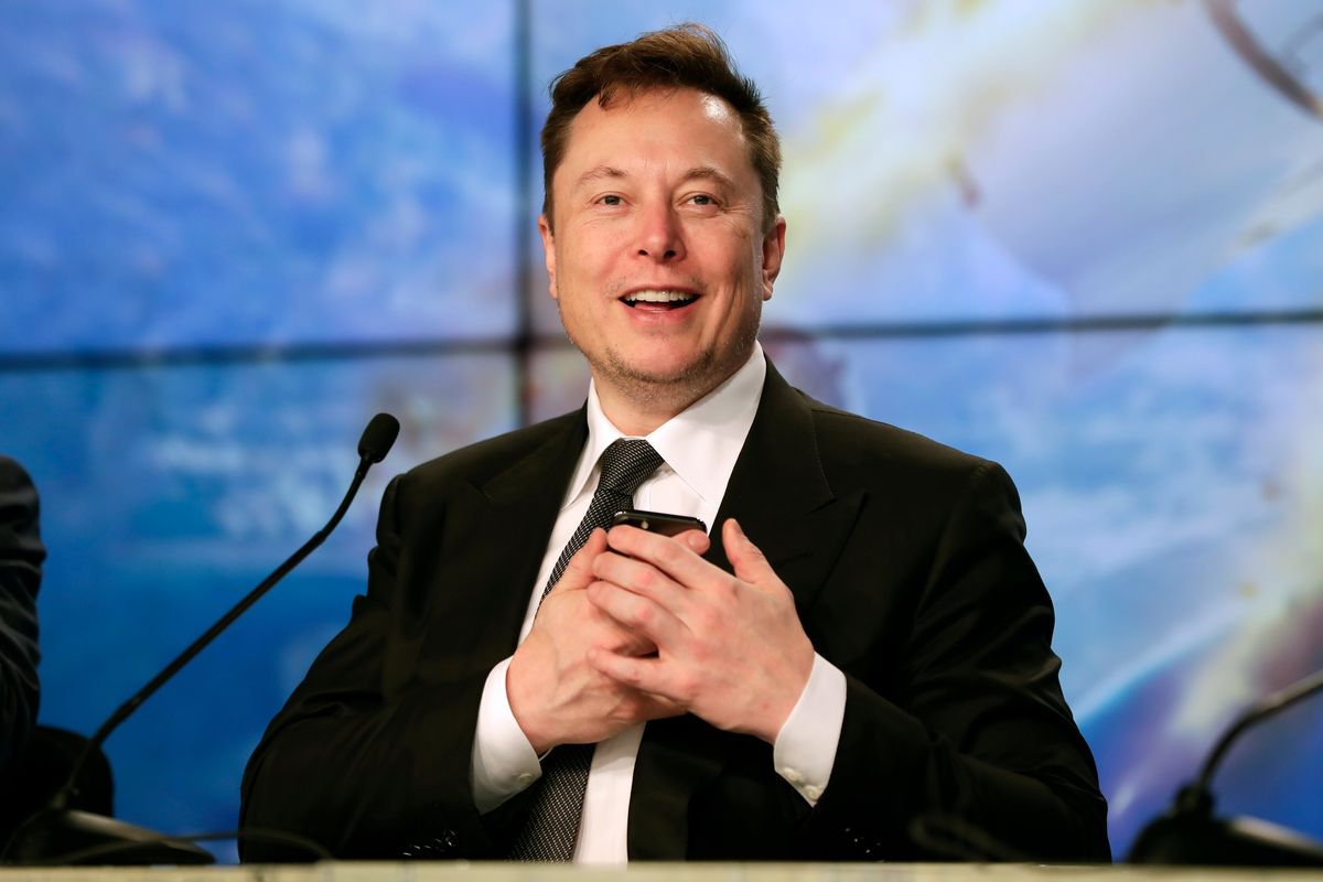 Elon Musk founder, CEO and chief engineer/designer of SpaceX, speaks in 2020. Musk won’t join Twitter’s board as previously announced.  (John Raoux)