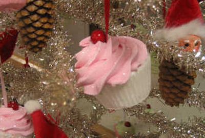 
Cupcake ornaments add color and variety to your Christmas tree.
 (Photo by Megan Cooley / The Spokesman-Review)