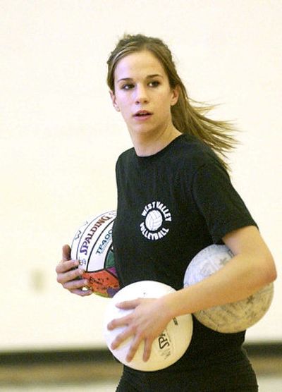 
WV's Melissa Mauro, who competes in track, basketball and volleyball, says, 