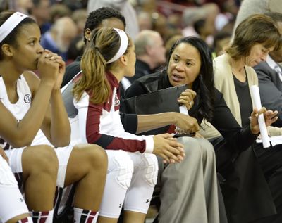 Dawn Staley, South Carolina may hit No. 1 in polls today. (Associated Press)