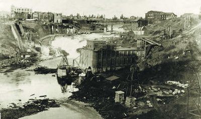 
The Monroe Street project, seen here in an 1891 photo, was Washington Water Power's first major generating project. 
 (File  archive / The Spokesman-Review)