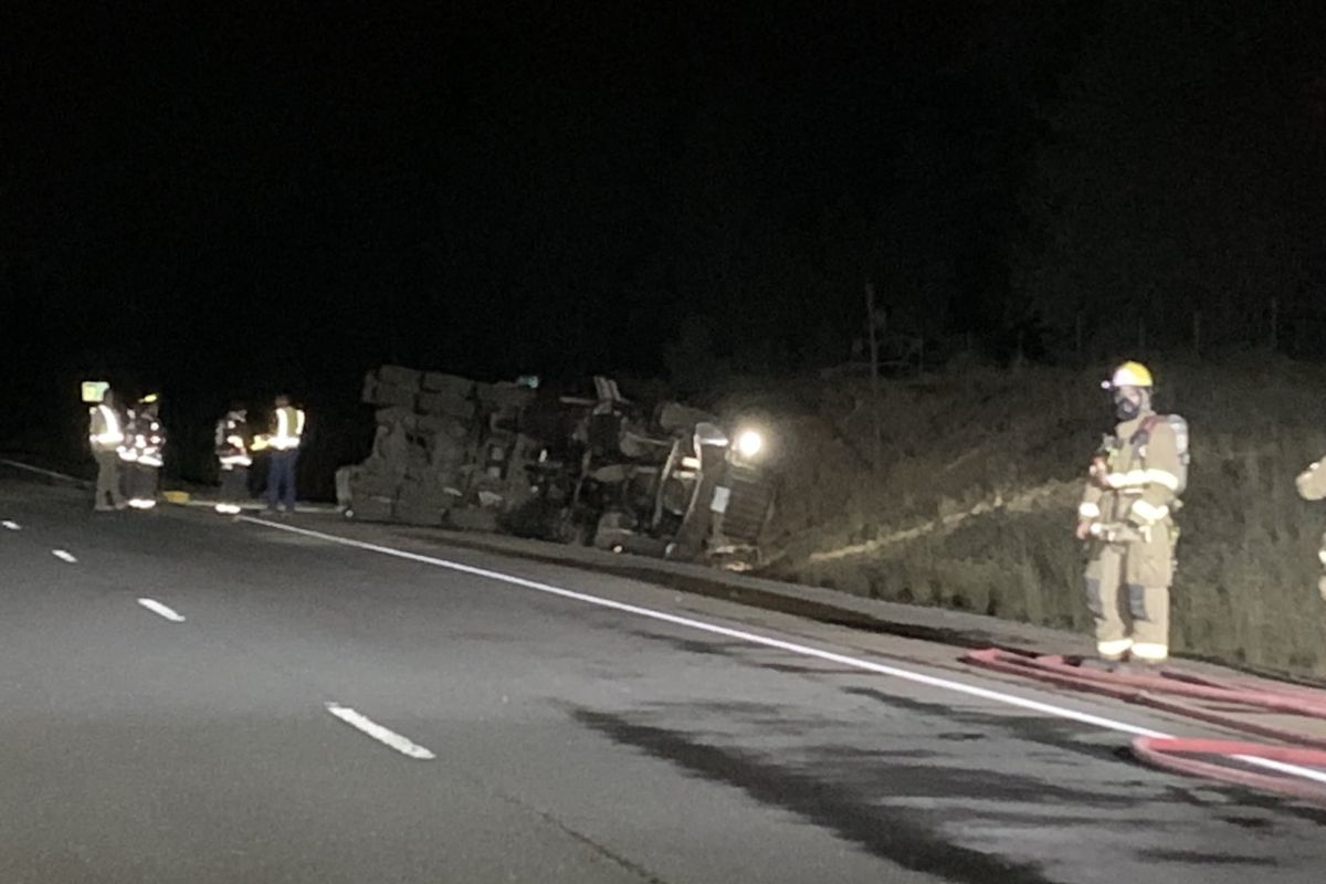 I 90 closed in western Spokane County due to chemical spill in