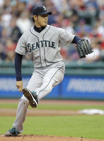 Mariners pitcher Hisashi Iwakuma is 9-0 in his last 14 road starts with a 2.17 earned-run average. (Associated Press)