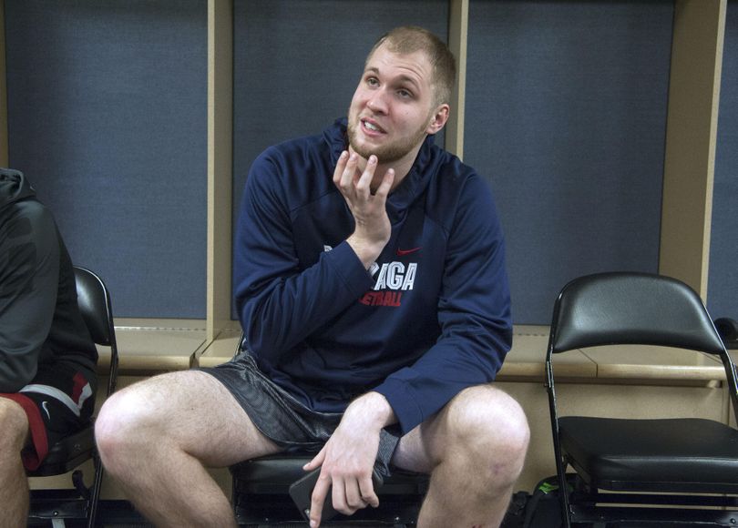 Gonzaga center Przemek Karnowski has announced he will return for his senior season. Karnowski missed most of last season with a back injury. (Dan Pelle / The Spokesman-Review)