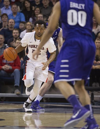 Gonzaga senior Byron Wesley says he was a big Harry Potter fan when he was younger, but no, he never dressed up. (Colin Mulvany / The Spokesman-Review)