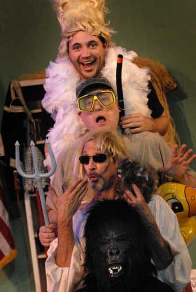 From top, Carter J. Davis, Reed McColm and Patrick Treadway perform in a scene from the Actor's Repertory Theatre's 
