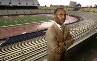 
University of Washington's new football coach, Tyrone Willingham, surveys his new kingdom, Husky Stadium, Monday. 
 (Associated Press / The Spokesman-Review)