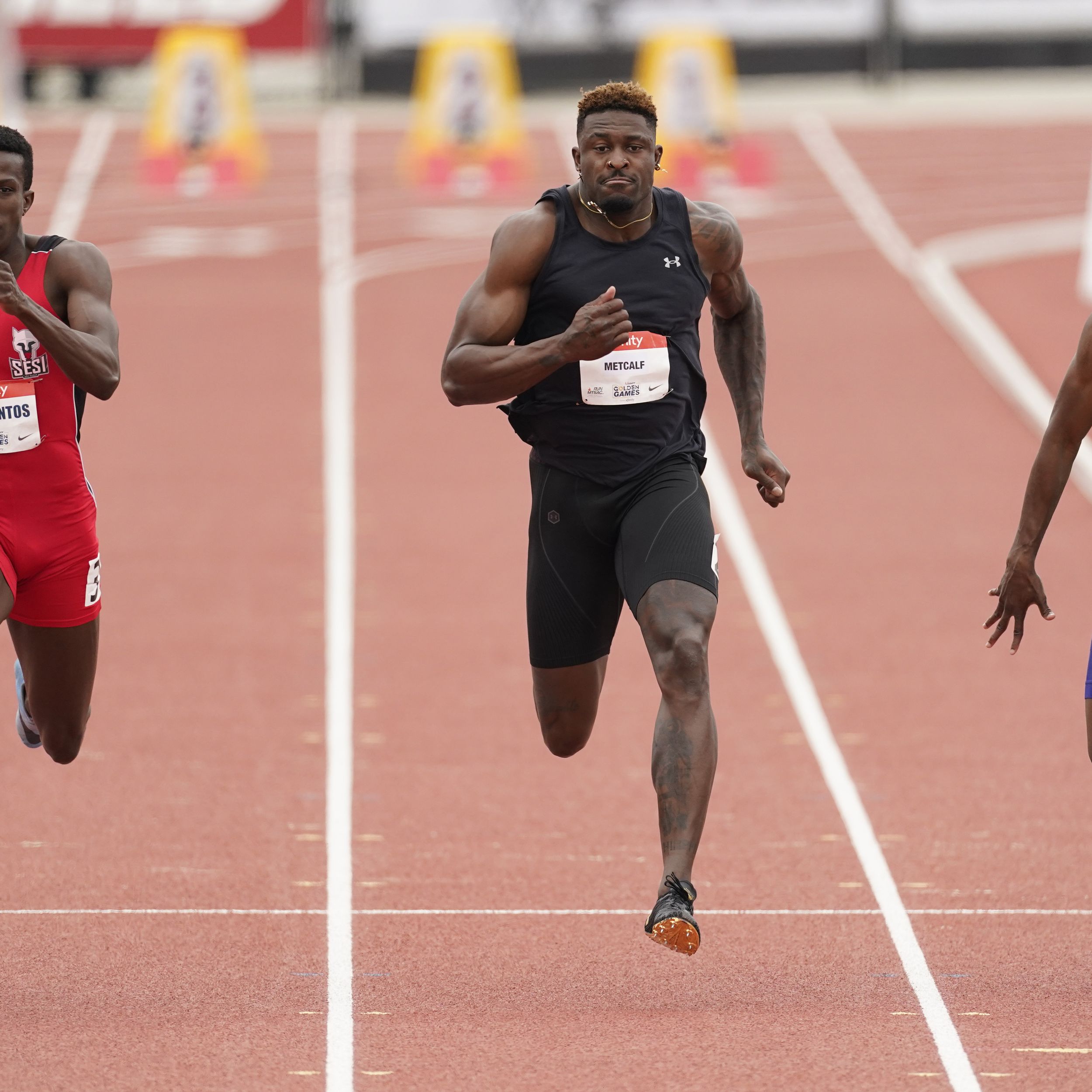 Metcalf turns in respectable 100 time, finishes last in heat