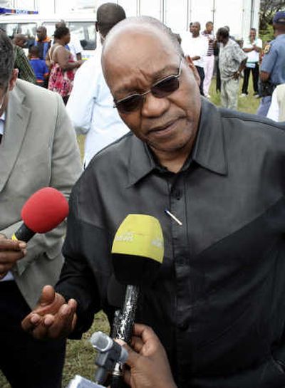 
President of the ruling African National Congress, Jacob Zuma, speaks in Durban, South Africa.Associated Press
 (Associated Press / The Spokesman-Review)