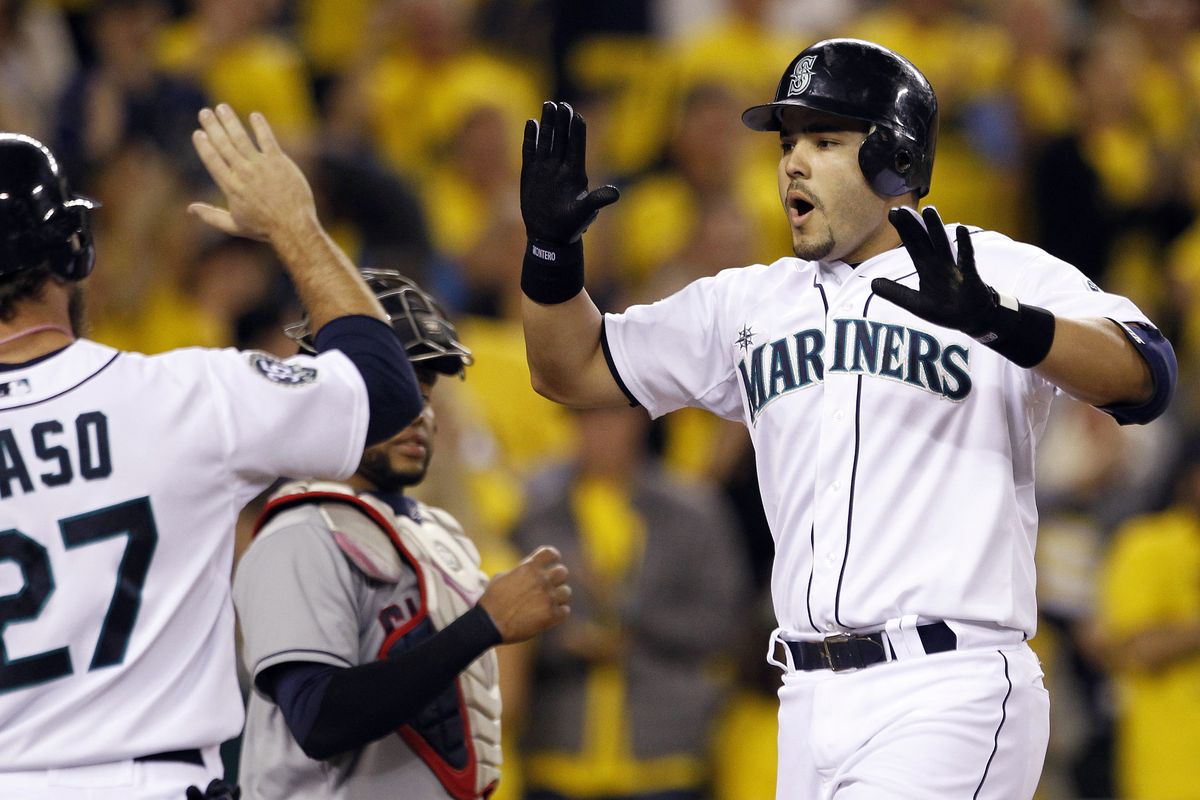 Jesus Montero hit a three-run home run in the seventh. (Associated Press)