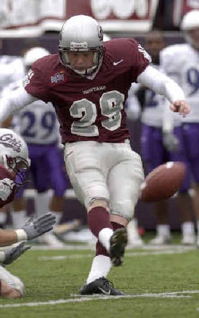 
Chris Snyder will kick for the Amsterdam Admirals of NFL Europe.
 (File/Associated Press / The Spokesman-Review)