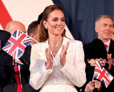 Catherine, Princess of Wales attends a concert to mark the 80th Anniversary of VE Day at Horse Guards Parade on Thursday in London. (Tribune News Service)