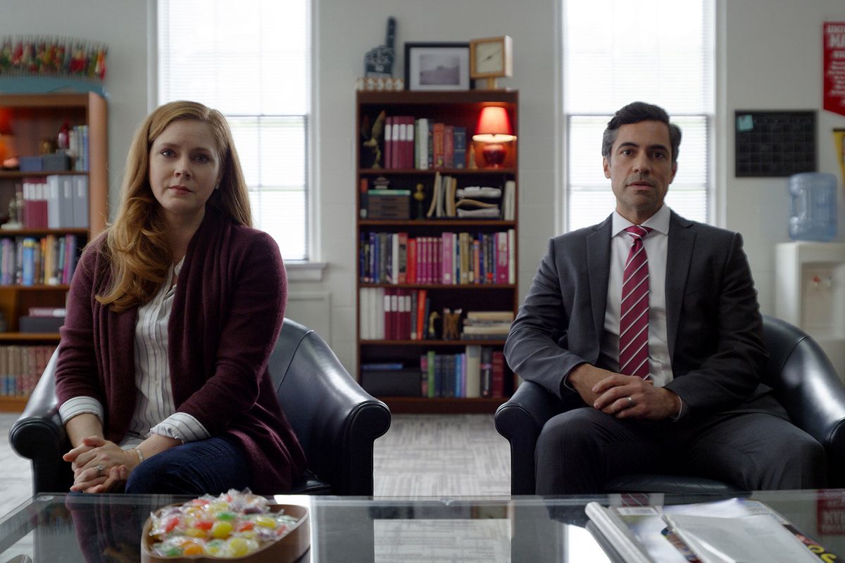 Amy Adams and Danny Pino in “Dear Evan Hansen.”  (Universal Pictures)
