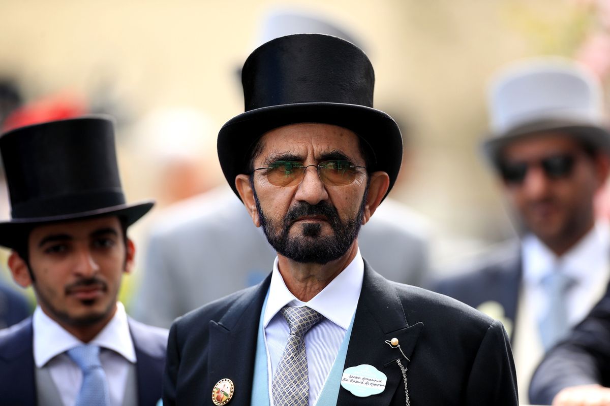 Sheikh Mohammed bin Rashid Al Maktoum is shown on June 22, 2019. A British court on Tuesday ordered the ruler of Dubai to pay his ex-wife and their children about 550 million pounds ($730 million), in one of the most expensive divorce settlements in British history. The High Court said Sheikh Mohammed bin Rashid Al Maktoum must pay 251.5 million pounds to his sixth wife, Princess Haya Bint Al Hussein, and make ongoing payments for their children Al Jalila, 14, and Zayed, 9 underpinned by a bank guarantee of 290 million pounds.  (Mike Egerton)