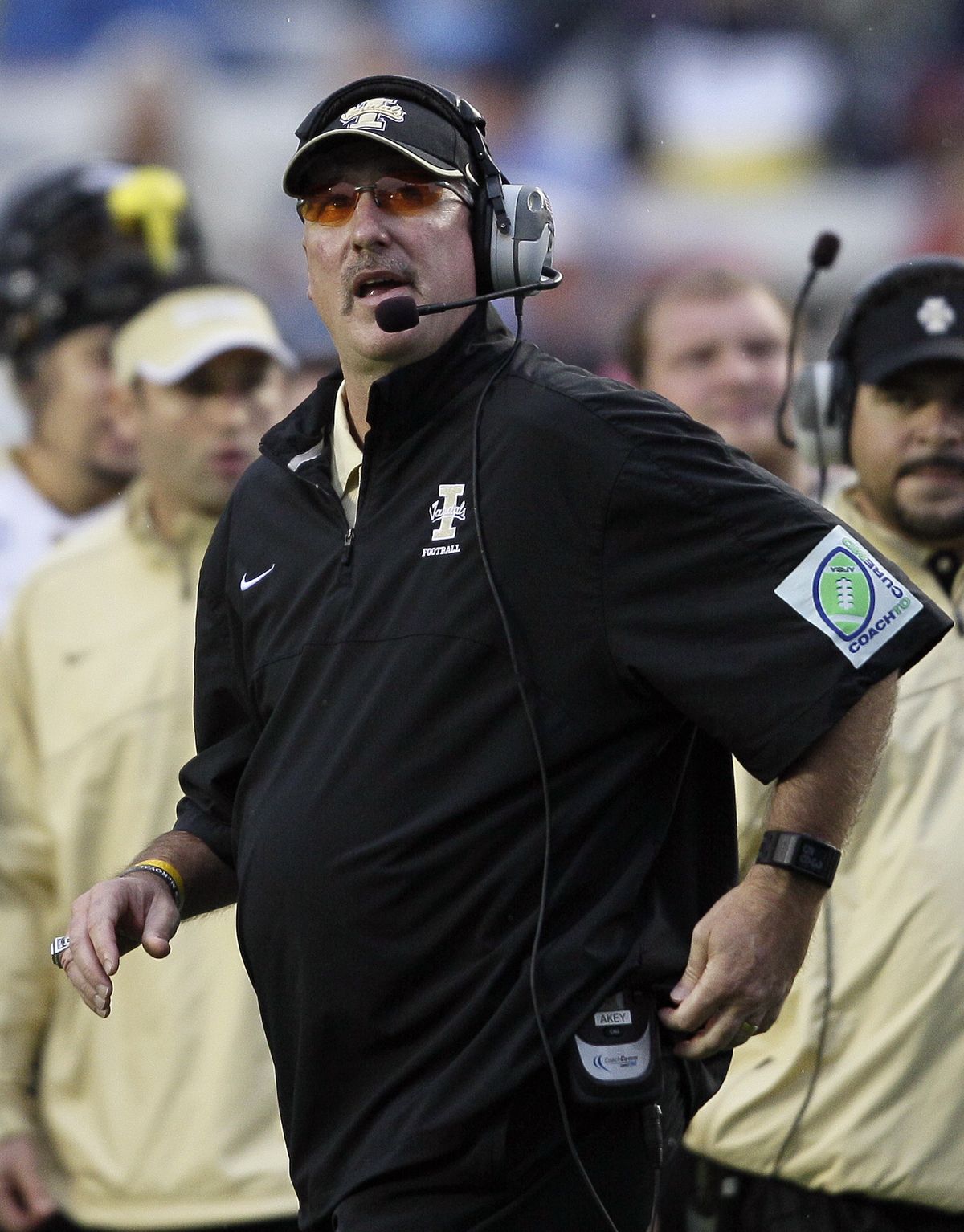 Idaho Vandals football coach Robb Akey leaves the program with a record of 20-50, including 1-7 this season. (Associated Press)