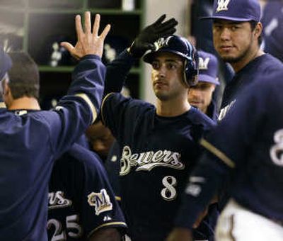 
Associated Press Ryan Braun signed the largest contract in  Brewers history.
 (Associated Press / The Spokesman-Review)