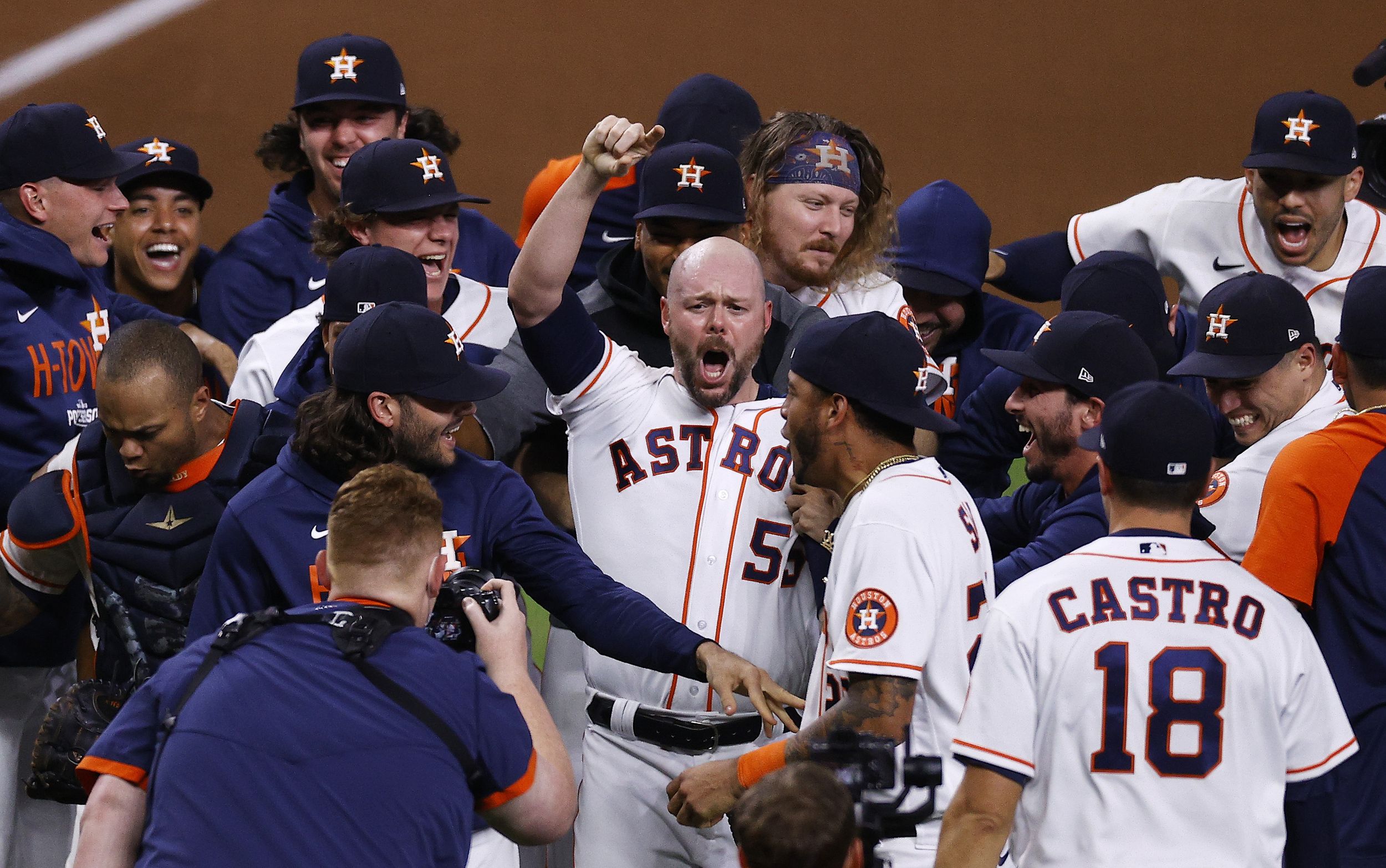 Luis Garcia Reacts to Houston Astros Advancing to World Series & Yordan  Alvarez Really Amazing 