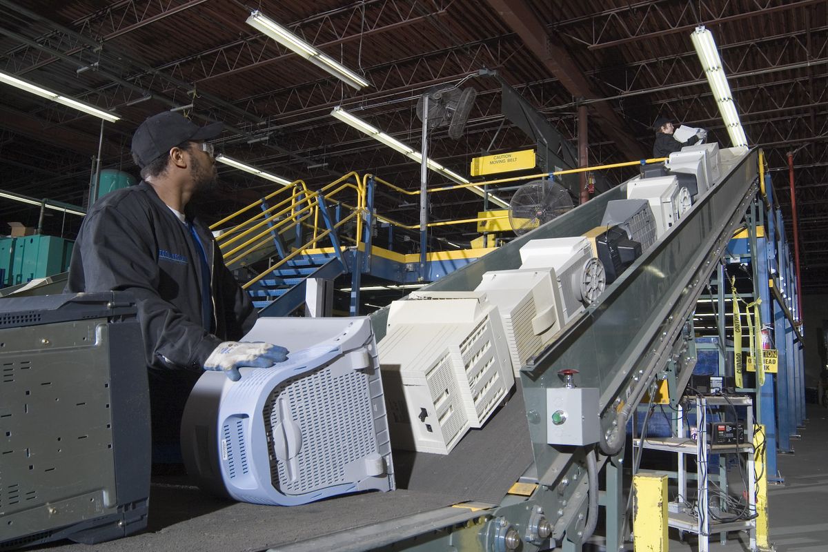 Total Reclaim, based in Seattle, started as a place to recondition refrigerators and has become one of several Northwest spots that reclaim electronic waste.  (Courtesy Total Reclaim)