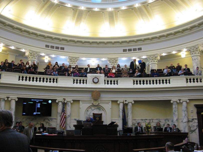 Idaho House gallery on Friday morning (Betsy Z. Russell)