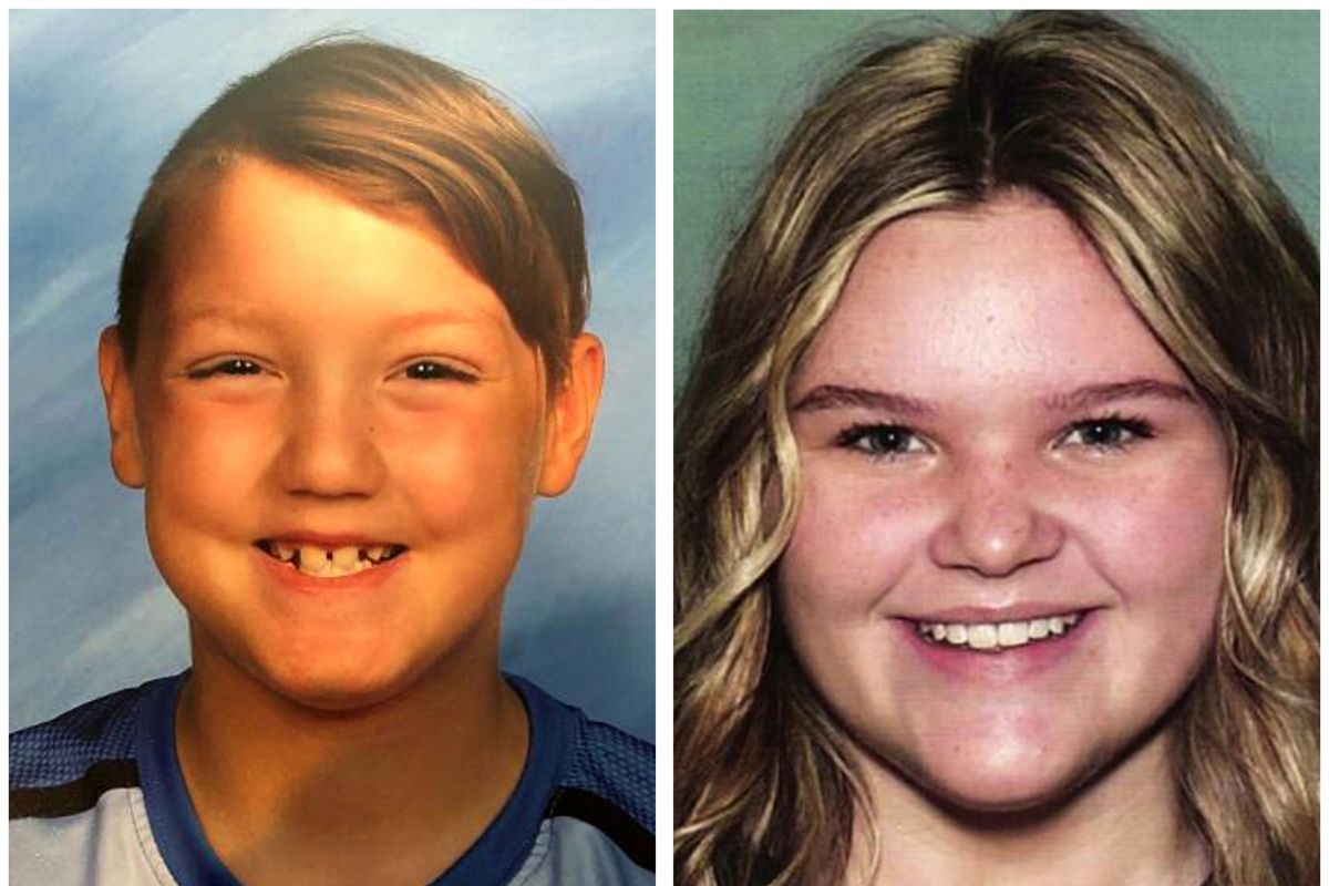 FILE - This combination of undated file photos released by the National Center for Missing & Exploited Children show missing children Joshua Vallow, left, and Tylee Ryan. Investigators returned Tuesday, June 9, 2020 to search the Idaho home of a man with ties to the mysterious disappearance of the two children who haven