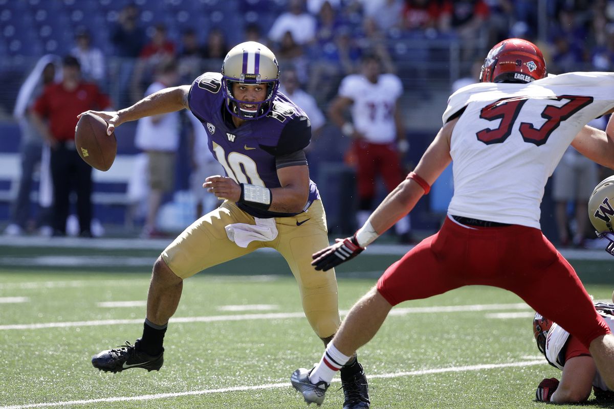 Washington QB Cyler Miles, who played against EWU last weekend, makes his second start today. (Associated Press)