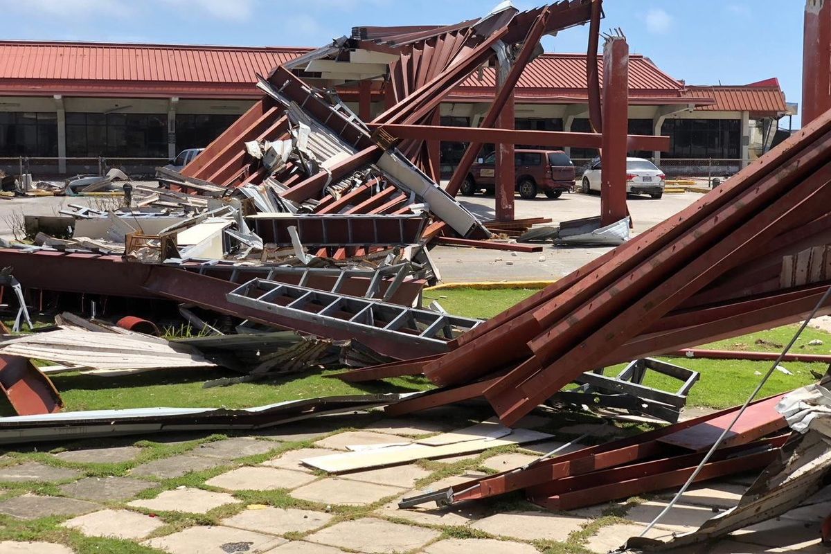 Damage at Saipan’s airport is shown after Super Typhoon Yutu hit the U.S. Commonwealth of the Northern Mariana Islands, Friday, Oct. 26, 2018, in Garapan, Saipan. Residents of the U.S. territory are preparing for months without electricity or running water after the islands were slammed Thursday with the strongest storm to hit any part of the U.S. this year. (Dean Sensui / Associated Press)