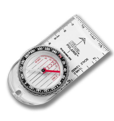 Stormproof matches, left, have a water-resistant covering to aid reliability. Silva compass, above, helps you move accurately through snowy conditions.