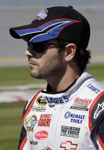 Associated Press Jimmie Johnson will be on front row  at California 500: Fox 28 at 2 p.m. (Associated Press / The Spokesman-Review)
