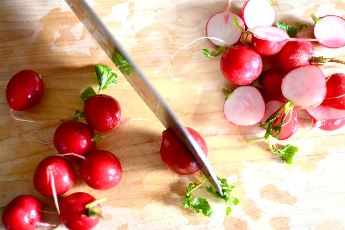 The radishes in this recipe for butter radish and eggs with toast are easy to plant and grow, or they are easily found in a grocery store or at an early farmers market.  (Ricky Webster/For The Spokesman-Review)