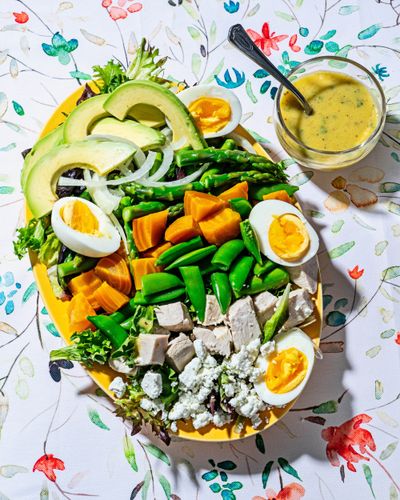Spring cobb salad with scallion dressing is one option if you're not a fan of salad greens.  (Scott Suchman/For the Washington Post)
