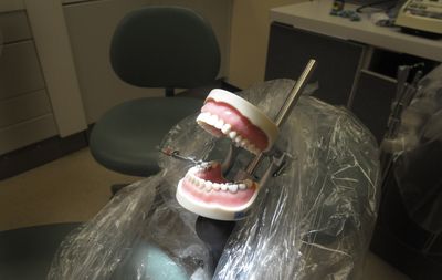 A set of practice teeth awaits a dental assistant who’ll practice techniques at SCC. Spokane has a history of poor oral health. (Christopher Anderson / The Spokesman-Review)