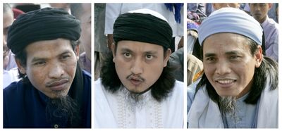 Ali Gufron, Imam Samudra and Amrozi bin Nurhasyim, from left, were executed early today for planning and carrying out the 2002 Bali bombings  that killed more than 200 people. Associated Press file photos (Associated Press file photos / The Spokesman-Review)