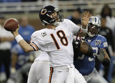 Kyle Orton passed for 344 yards, 2 TDs in Bears’ win. (Associated Press / The Spokesman-Review)