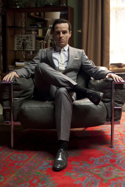 Benedict Cumberbatch returns as Sherlock Holmes, with Martin Freeman as his deadpan sidekick, Watson, and Andrew Scott as the mousy mastermind of evil, Jim Moriarty in “Sherlock,” starting Sunday.