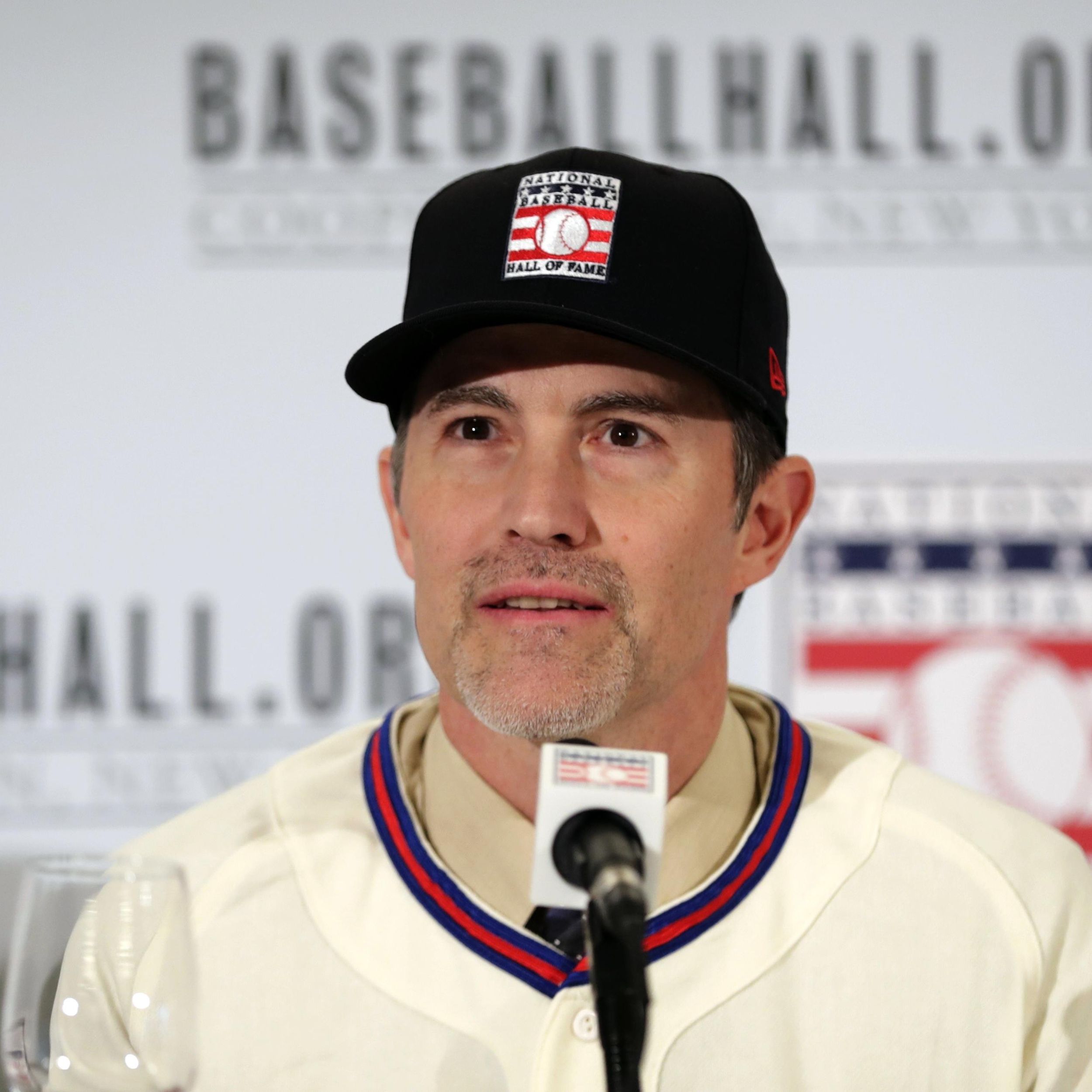 Mike Mussina Speaks At Hall of Fame Press Conference