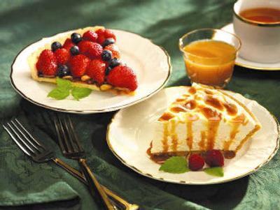 
Butterscotch Berry Tart and Caramel Swirled Cheesecake.
 (Family Features / The Spokesman-Review)