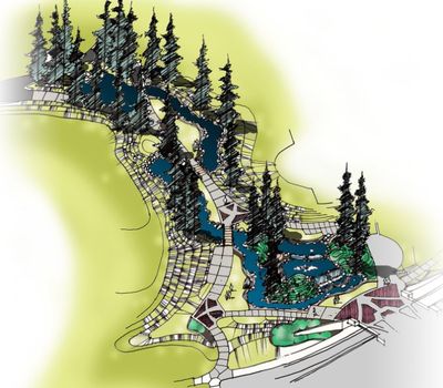 McEuen K27 Memorial Water Feature. (Drawing: Architects West)
