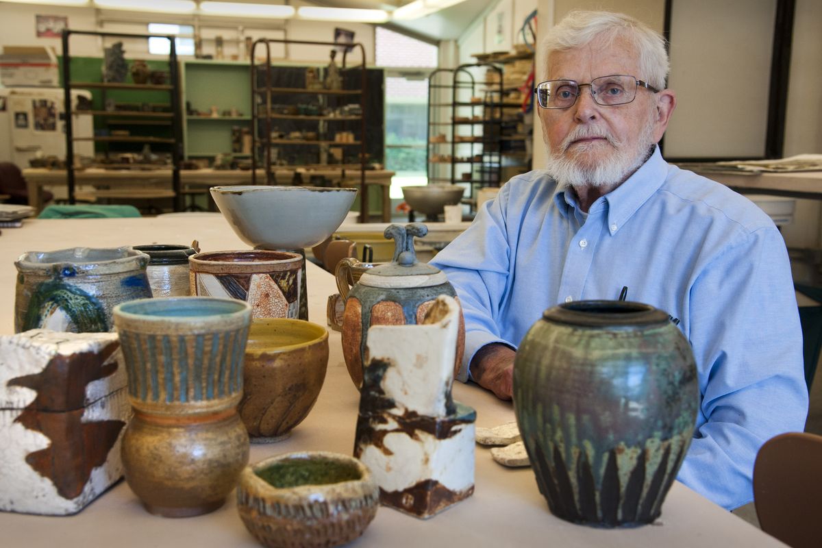 Monte Colgren, 85, was a beatnik artist in San Francisco in the 1950s. He is a ceramic artist and continues to make art at SFCC. (Dan Pelle)
