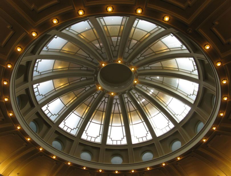 Afternoon light shines through the dome over the Idaho House chambers (Betsy Russell)