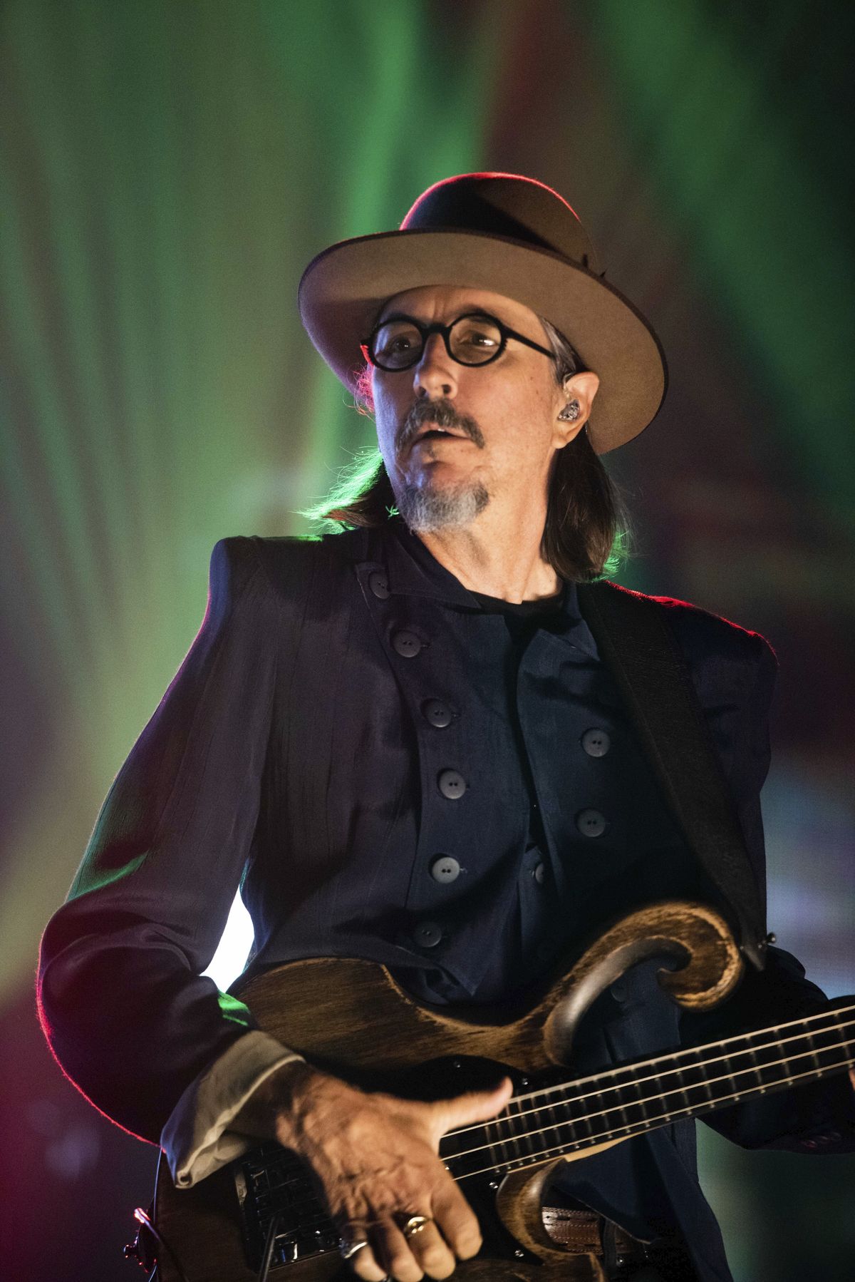 Les Claypool of Primus performs at the Fox Theatre in 2018 in Atlanta.  (Paul R. Giunta/Invision/AP)