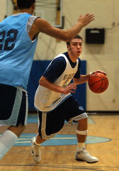 CV's Brad Dieter keeps possession of the ball during a recent team scrimmage.
(Liz Kishimoto photos/ / The Spokesman-Review)