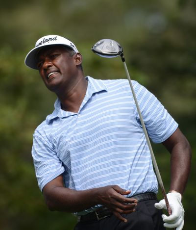 Vijay Singh is still going strong at 49 after shooting a second-round 67 on Friday to put him one stroke off the lead. (Associated Press)