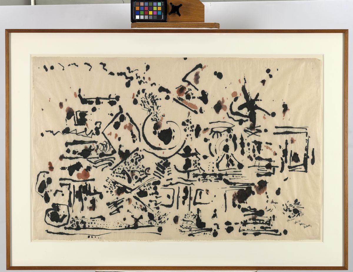 Jackson Pollock’s 1951 painting “Untitled” ” will be acquired by the Seattle Art Museum along with 18 other pieces from Jane Lang Davis and Richard E. Lang’s collection of contemporary art.  (Spike Mafford/Zocalo Studios)