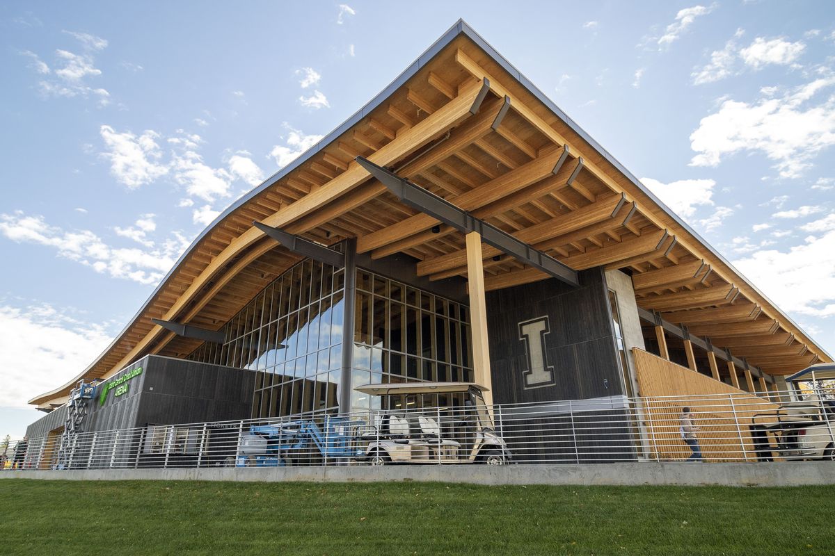 The ICCU Arena is seen on Wednesday, Sept. 29, 2021, at the University of Idaho in Moscow, Idaho. The facility will be home to the university